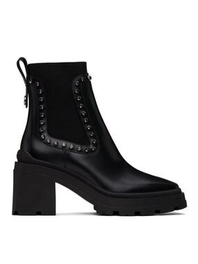 Jimmy Choo Veronique 80mm Leather Embellished Block Heel Ankle Boots - NWT
